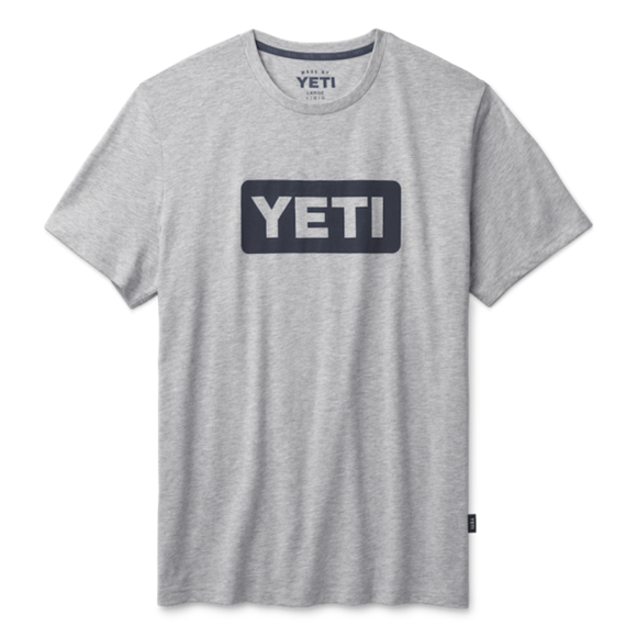 Gray/Navy Yeti Premium Logo Badge Short Sleeve T-Shirt Short Sleeve T-Shirt | NYCZI-2187