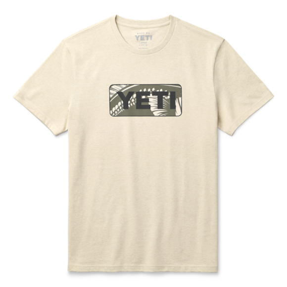 Heather Cream Yeti Bass Badge Short Sleeve T-Shirt Short Sleeve T-Shirt | PLNWC-4573