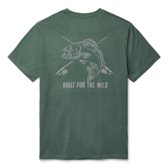 Heather Deep Green Yeti Fishing Bass Short Sleeve T-Shirt Short Sleeve T-Shirt | VWRYX-5829