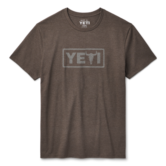 Heather Espresso Yeti Steer Badge Short Sleeve T-Shirt Short Sleeve T-Shirt | KOJHF-2694