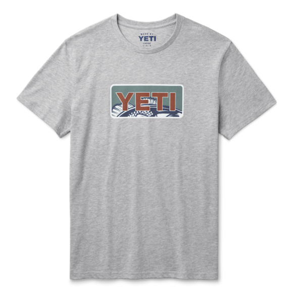 Heather Gray Yeti Bass Badge Short Sleeve T-Shirt Short Sleeve T-Shirt | LKAQM-5397