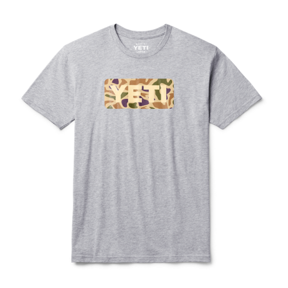 Heather Gray Yeti Logo Badge Duck Camo Short Sleeve T-Shirt Short Sleeve T-Shirt | ZXAOL-6137