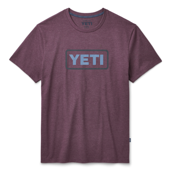 Heather Plum Yeti Badge Logo Short Sleeve T-Shirt Short Sleeve T-Shirt | ZCPEN-8015