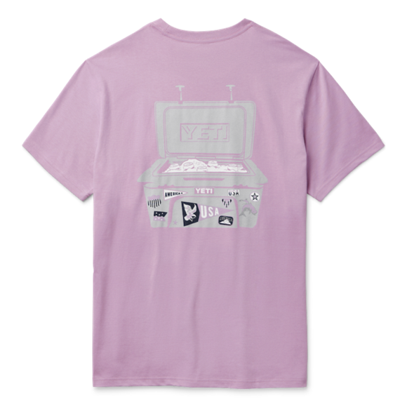 Lavender Yeti Stickers And Brews Short Sleeve T-Shirt Short Sleeve T-Shirt | UDWVQ-6807