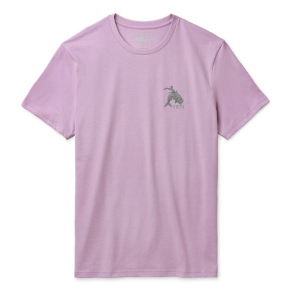 Lavender Yeti Tarpon Cowboy Short Sleeve T-Shirt Short Sleeve T-Shirt | WPQKI-7508