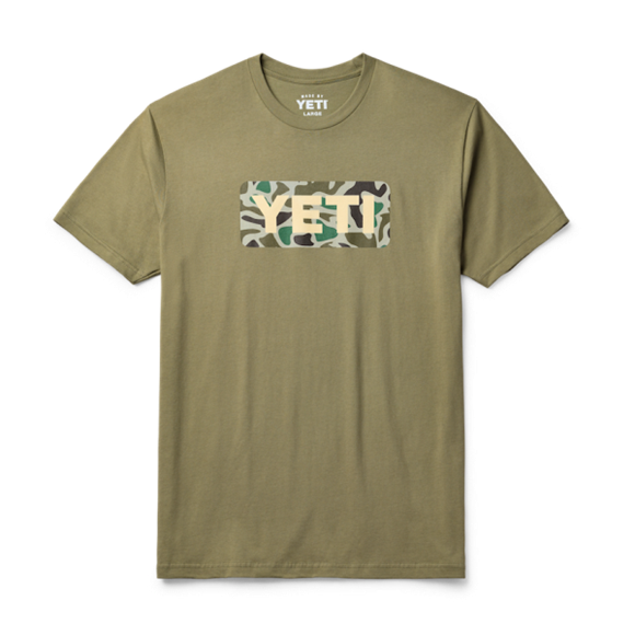 Military Green Yeti Logo Badge Duck Camo Short Sleeve T-Shirt Short Sleeve T-Shirt | DRXBW-5129