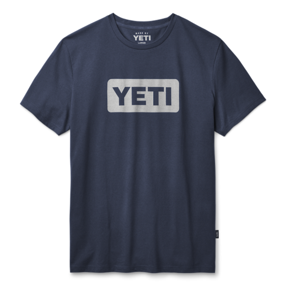 Navy/White Yeti Premium Logo Badge Short Sleeve T-Shirt Short Sleeve T-Shirt | MYTUW-6873