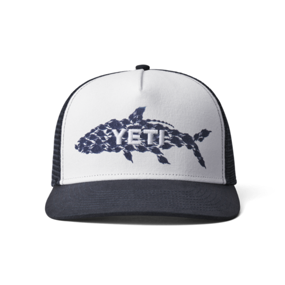 Navy/White Yeti Tarpon Flies Trucker Hat Hats | STZJO-4530