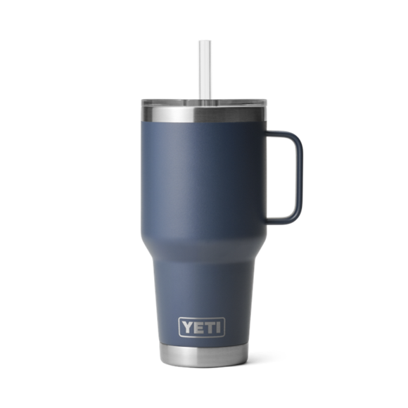 Navy Yeti Rambler 35 oz Mug Straw Drinkware | RIQFU-0865