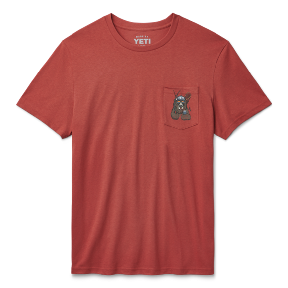 Rust Yeti Cool Bear Pocket Short Sleeve T-Shirt Short Sleeve T-Shirt | DMEXV-8945