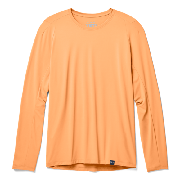 Salmon Yeti Crew Neck Long Sleeve Sunshirt Sunshirts | FEZQU-0219