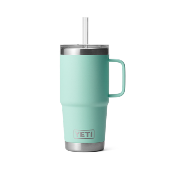 Seafoam Yeti Rambler 25 oz Mug Straw Drinkware | OHFRB-0416