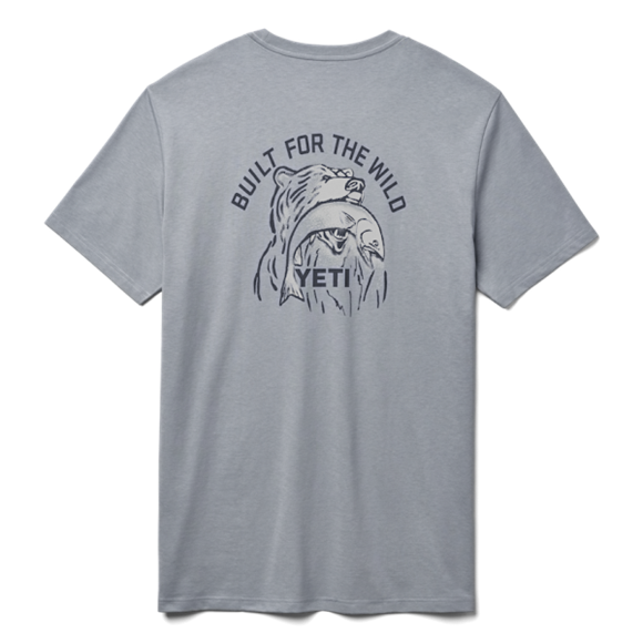 Stone Blue Yeti Built for the Wild Bear Short Sleeve Tee Short Sleeve T-Shirt | PERUO-1946