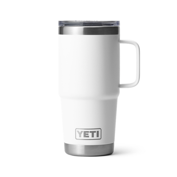 White Yeti Rambler 20 oz Travel Mug Tumblers | PJIWV-2859