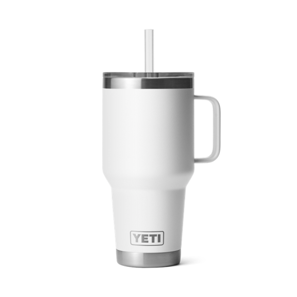 White Yeti Rambler 35 oz Mug Straw Drinkware | IQYAF-8734