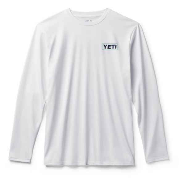 White Yeti Tarpon Long Sleeve Sunshirt Sunshirts | JIGHB-7346